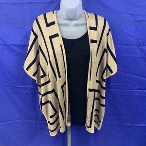 A Knitch Above Brown & Black Drape Style Cardigan